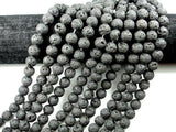 Black Lava Beads, Round, 10mm (10.3 mm)-Gems: Round & Faceted-BeadBeyond