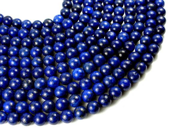Lapis Lazuli, Round beads, 10mm-Gems: Round & Faceted-BeadBeyond