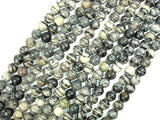 Black Line Jasper Beads, Silk Stone, Spider Web Jasper, Round, 8mm-Gems: Round & Faceted-BeadBeyond