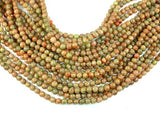 Chinese Unakite, Round beads, 6mm-Gems: Round & Faceted-BeadBeyond