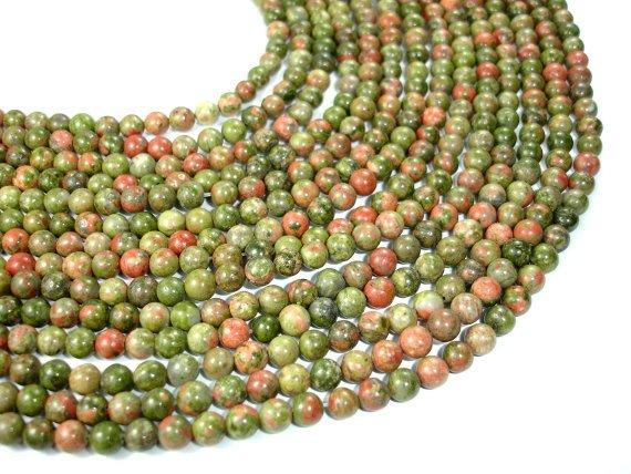 Unakite, 6mm(6.5mm) Round Beads-Gems: Round & Faceted-BeadBeyond
