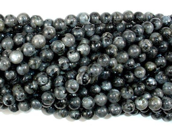 Black Labradorite Beads, Larvikite, Round, 6mm-Gems: Round & Faceted-BeadBeyond