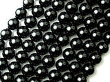 Black Tourmaline Beads, Round, 10mm-Gems: Round & Faceted-BeadBeyond