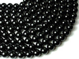Black Tourmaline Beads, Round, 12mm-Gems: Round & Faceted-BeadBeyond