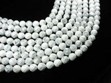White Howlite Beads, Faceted Round, 12mm-Gems: Round & Faceted-BeadBeyond