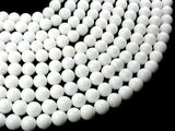 White Jade Beads, Round, 10mm (10.5mm)-Gems: Round & Faceted-BeadBeyond