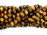 Tiger Eye Beads, Faceted Round, 8mm-Gems: Round & Faceted-BeadBeyond