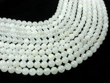 White Jade Beads, Round, 10mm, 15.5 Inch-Gems: Round & Faceted-BeadBeyond