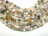 Bamboo Leaf Agate Beads, Faceted Round, 8mm-Gems: Round & Faceted-BeadBeyond
