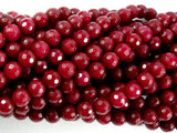 Ruby Jade Beads, Faceted Round, 6mm-Gems: Round & Faceted-BeadBeyond