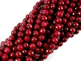 Ruby Jade Beads, Faceted Round, 6mm-Gems: Round & Faceted-BeadBeyond