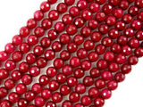 Ruby Jade Beads, Faceted Round, 6mm-Gems: Round & Faceted-BeadBeyond