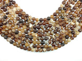 Matte Banded Agate Beads, 8mm Round Beads-Agate: Round & Faceted-BeadBeyond