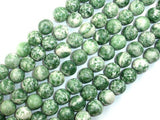Green Spot Jasper Beads, Round, 12mm-Gems: Round & Faceted-BeadBeyond