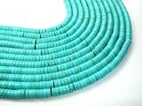 Howlite Turquoise Beads, Heishi, 3 x 8mm-Gems:Assorted Shape-BeadBeyond