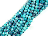 Rain Flower Stone Beads, Blue, 4mm Round Beads-Gems: Round & Faceted-BeadBeyond