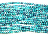 Rain Flower Stone Beads, Blue, 4mm Round Beads-Gems: Round & Faceted-BeadBeyond