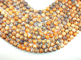 Rain Flower Stone, Orange, 10mm Round Beads-Gems: Round & Faceted-BeadBeyond