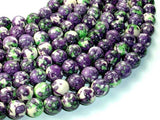Rain Flower Stone, Purple, 10mm Round Beads-Gems: Round & Faceted-BeadBeyond