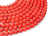 Red Howlite Beads, 10mm Round Beads-Gems: Round & Faceted-BeadBeyond