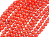 Red Howlite Beads, 6mm Round Beads-Gems: Round & Faceted-BeadBeyond