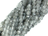 Gray Quartz Beads, 6mm Faceted Round Beads-Gems: Round & Faceted-BeadBeyond