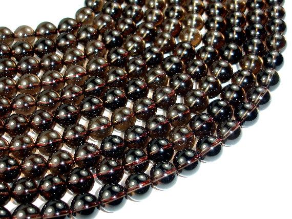 Smoky Quartz Beads, Round, 10mm-Gems: Round & Faceted-BeadBeyond