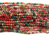 Agate Beads, Multicolor, 4mm Faceted Round,14.5 Inch-Agate: Round & Faceted-BeadBeyond