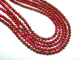 Mosaic Stone Beads, Red, 6mm Round Beads-Gems: Round & Faceted-BeadBeyond