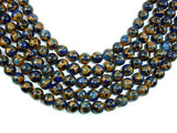 Mosaic Stone Beads- Dark Blue, 10mm Round Beads-Gems: Round & Faceted-BeadBeyond