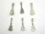 Violin Charms, Zinc Alloy, Antique Silver Tone, 6.5x20 mm 20pcs-Metal Findings & Charms-BeadBeyond
