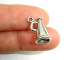 Horn Charms, Zinc Alloy, Antique Silver Tone 15pcs-Metal Findings & Charms-BeadBeyond