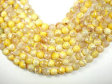Yellow Agate Beads, 12mm (11.5 mm) Faceted Round, 14.5 Inch-Agate: Round & Faceted-BeadBeyond