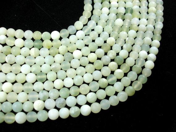 Matte New Jade Beads, Round, 8mm-Gems: Round & Faceted-BeadBeyond