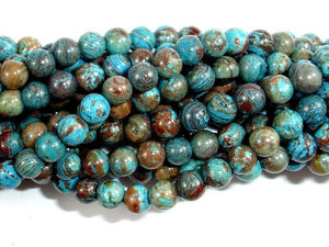 Blue Calsilica Jasper Beads, 4mm (4.3 mm)-Gems: Round & Faceted-BeadBeyond