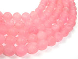 Matte Red Dyed Jade Beads, 10mm Faceted Round Beads-Gems: Round & Faceted-BeadBeyond