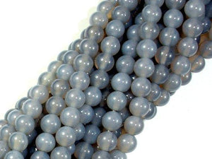 Gray Agate Beads, 6mm Round Beads-Gems: Round & Faceted-BeadBeyond