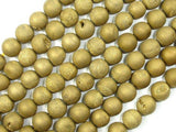 Druzy Agate Beads, Gold Geode Beads, 8mm, Round Beads-Agate: Round & Faceted-BeadBeyond