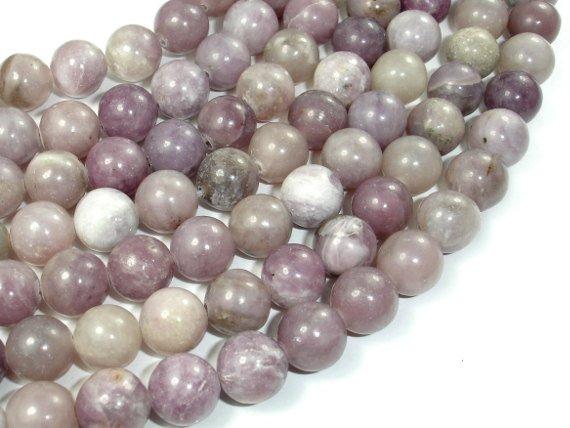 Lilac Jasper Beads, Pink Tourmaline Beads, 10mm, Round-Gems: Round & Faceted-BeadBeyond