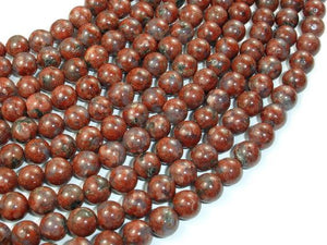 Red Sesame Jasper Beads, 8mm Round Beads-Gems: Round & Faceted-BeadBeyond