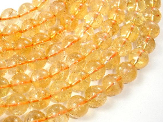 Genuine Citrine Beads, 9.3mm Round Beads-Gems: Round & Faceted-BeadBeyond