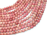 Rhodonite Beads, Round, 6mm (6.7mm)-Gems: Round & Faceted-BeadBeyond