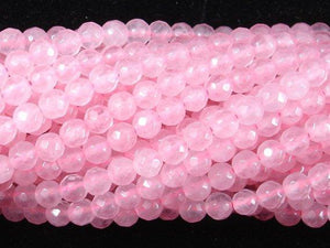 Rose Quartz, 4mm (4.5 mm) Faceted Round Beads-Gems: Round & Faceted-BeadBeyond