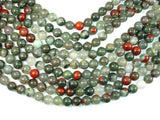 African Bloodstone, 10mm (10.4 mm) Round-Gems: Round & Faceted-BeadBeyond