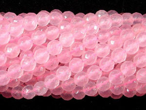 Rose Quartz, 6mm Faceted Round Beads-Gems: Round & Faceted-BeadBeyond