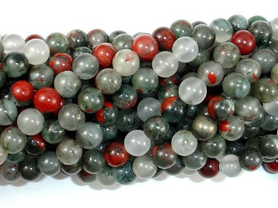 African Bloodstone, 6mm (6.5 mm) Round-Gems: Round & Faceted-BeadBeyond