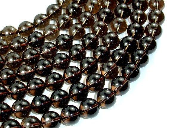 Smoky Quartz, 12mm Round Beads-Gems: Round & Faceted-BeadBeyond