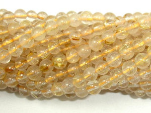 Gold Rutilated Quartz, 5mm Round Beads-Gems: Round & Faceted-BeadBeyond