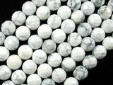White Howlite, 10 mm Faceted Round Beads-Gems: Round & Faceted-BeadBeyond
