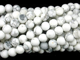 Matte White Howlite, 8mm Round Beads-Gems: Round & Faceted-BeadBeyond